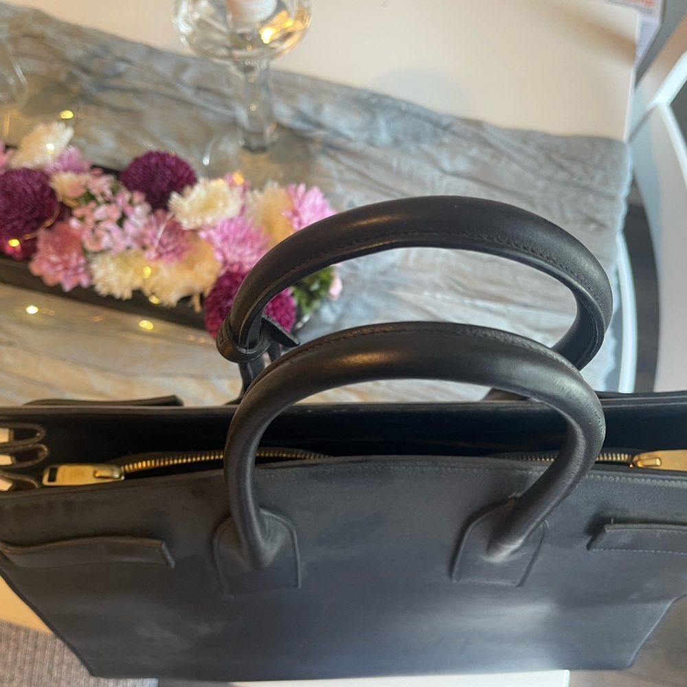 YSL Classic Black Leather Sac de Jour Top Handle Bag - Picture 3 of 4